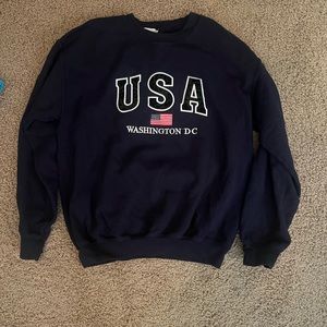 USA Washington DC Navy Crewneck